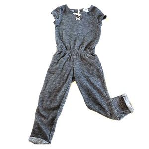 Old Navy Girls Size 6-7 Jumper With Pockets, Gray